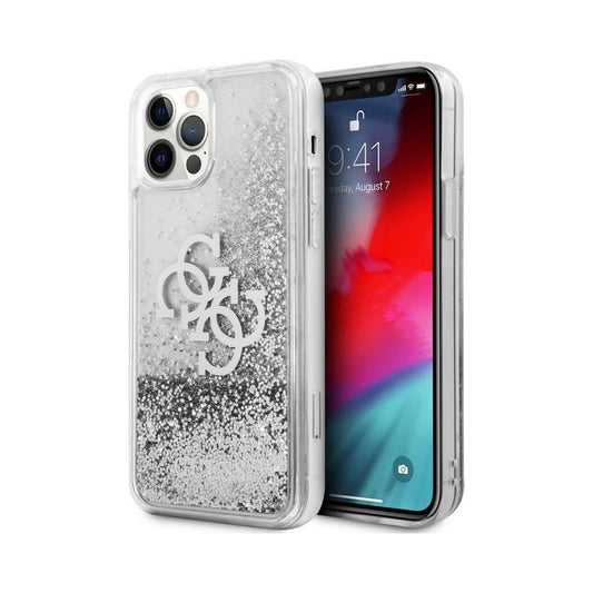 Guess GUHCP12LLG4GSI 4G Big Liquid Glitter Case, Silber – iPhone 12 Pro Max