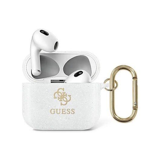 Guess AirPods 3 Hülle 4G Glitter Transparent