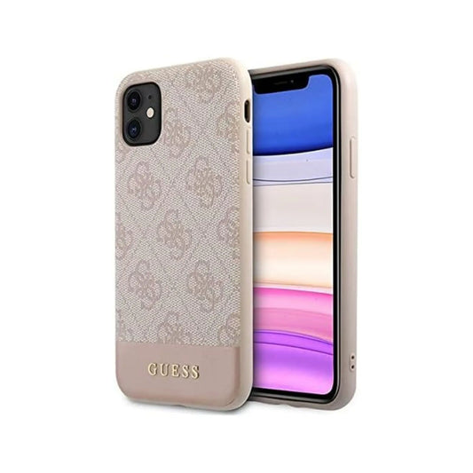Guess 4G Bottom Stripe Case, Pink – iPhone 11