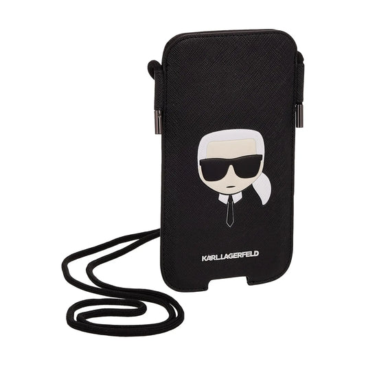Karl Lagerfeld Tasche KLHCP12MOPHKHK, Schwarz - für Telefon bis 6,1 Zoll