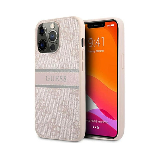Guess 4G Printed Stripe Case, Rosa – iPhone 13 Pro Max