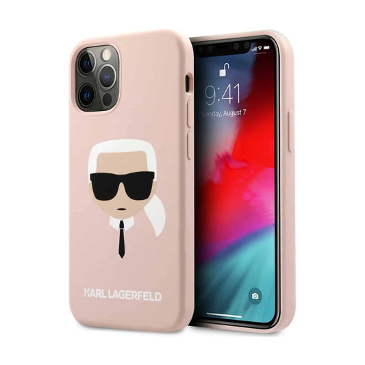 Karl Lagerfeld Silikon Ikonik Karlskopf Case, Pink - iPhone 13 Pro Max