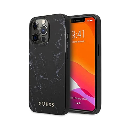 Guess Marble Hülle Schwarz – iPhone 13 Pro