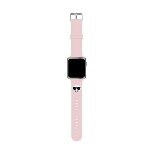 Karl Lagerfeld Silikon Choupette Köpfe Apple Watch Armband KLAWLSLCP, Pink - 42/44/45 mm