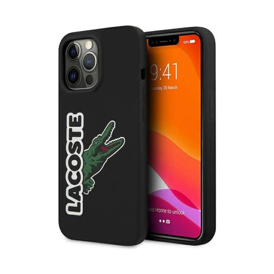 Lacoste Hardcase Silicone Head Crocodile Hülle Schwarz – iPhone 13 Pro