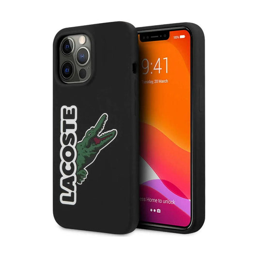 Lacoste Hardcase Silicone Head Crocodile Hülle Schwarz – iPhone 13 Pro Max