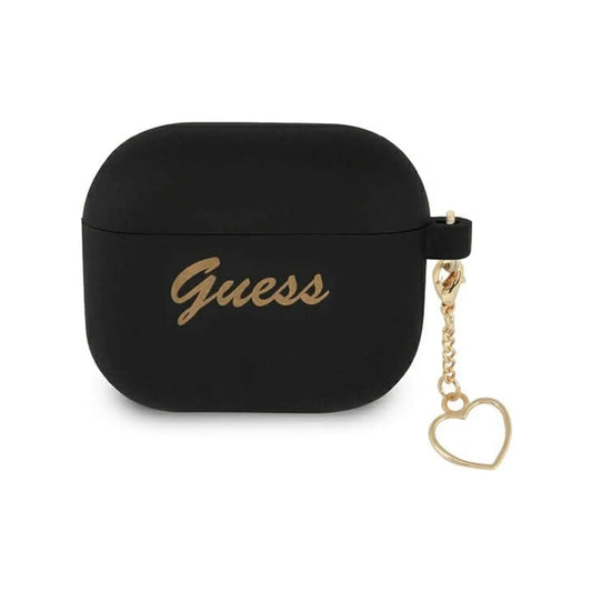 Guess GUA3LSCHSK AirPods 3 Hülle Script Logo Schwarz