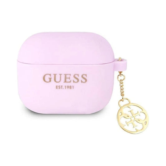Guess AirPods 3 Hülle 4G Charms Silikon Lila