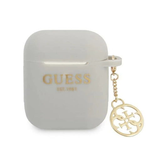 Guess GUAPLSC4EG AirPods Pro Hülle Silikon Charm 4G Kollektion Grau