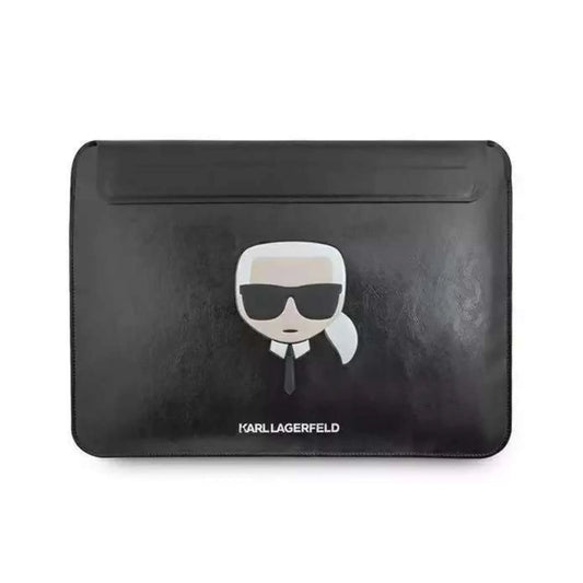 Karl Lagerfeld Laptophülle KLCS16KHBK Ikonik Karl’s Head Schwarz – 16 Zoll