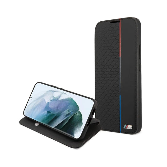 BMW Hülle Booktype M Kollektion Dreiecke Schwarz – Galaxy S22+