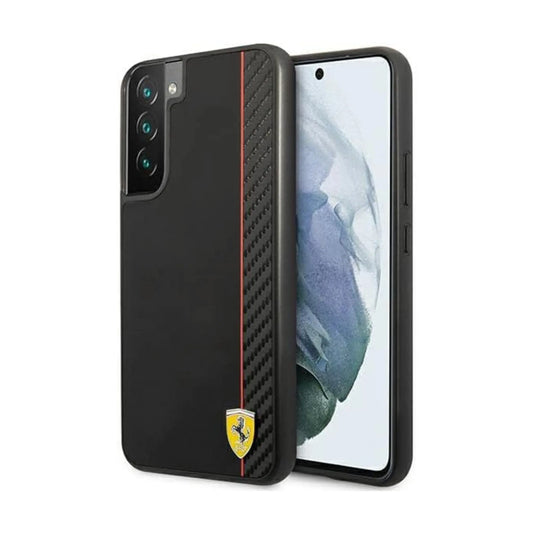 Ferrari FESAXHCS22MBK On Track Carbon Stripe Case, Schwarz – Galaxy S22+