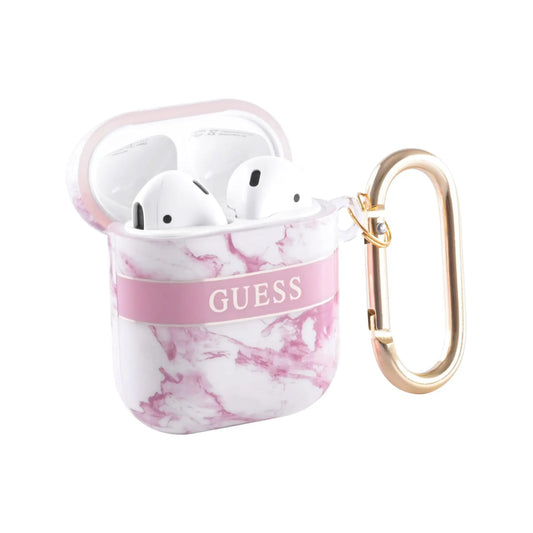 Guess AirPods 2 Hülle Marble - Pink