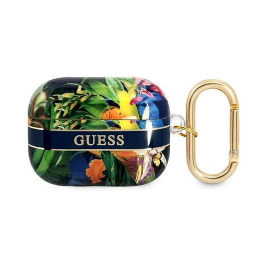 Guess GUAPHHFLB AirPods Pro Hülle Flower Strap Kollektion - Blau