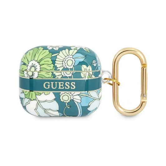 Guess GUA3HHFLN AirPods 3 Hülle Flower Strap Kollektion - Grün