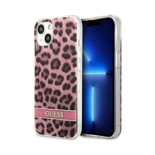 Guess Hülle Leopard Electro Stripe Pink - iPhone 13