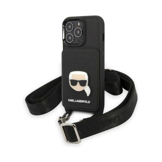Karl Lagerfeld Hardcase KLHCP13LSAKHPK, Schwarz - iPhone 13 / 13 Pro