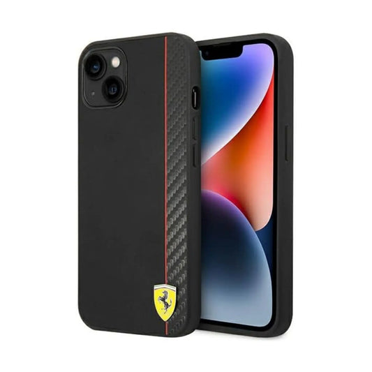Ferrari Carbon Case, Schwarz – iPhone 14 Plus