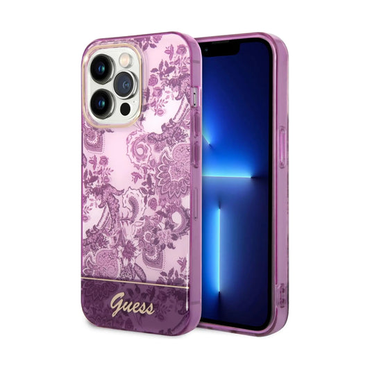 Guess Porcelain Collection Case, Fuchsia – iPhone 14 Pro Max