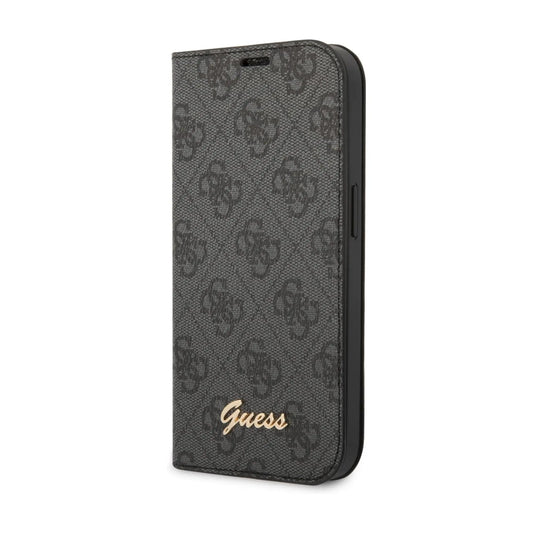 Guess 4G Metal Camera Outline Book Case, Schwarz – iPhone 14 Plus