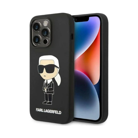 Karl Lagerfeld Hülle Silikon NFT Ikonik Schwarz – iPhone 14 Pro