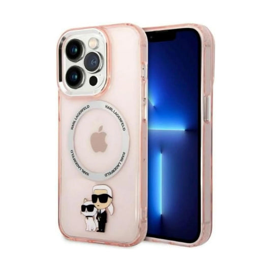 Karl Lagerfeld IML NFT Karl & Choupette MagSafe Case, Pink - iPhone 14 Pro