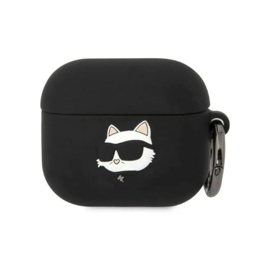 Karl Lagerfeld Silikon Choupette Kopf 3D Case, Schwarz - AirPods 3