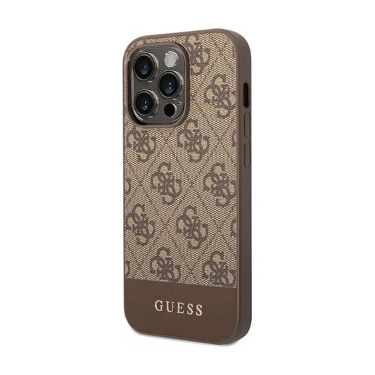 Guess Hülle 4G Stripe Print Braun – iPhone 14 Pro Max