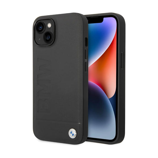 BMW Hülle Leder Hot Stamp Schwarz – iPhone 14 Plus