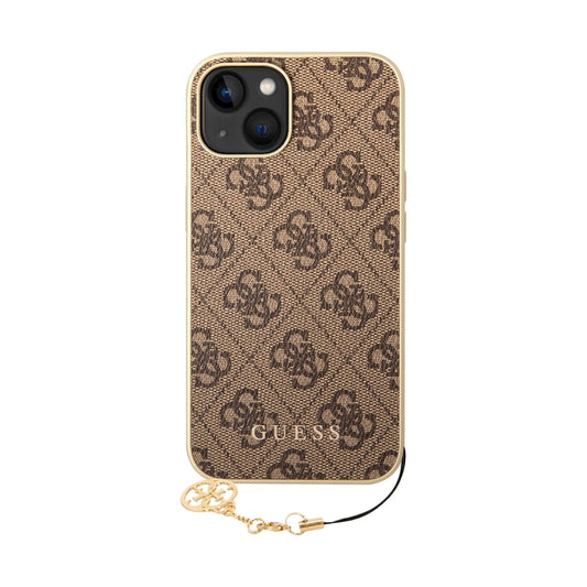 Guess Hülle 4G Charms Collection Braun - iPhone 14