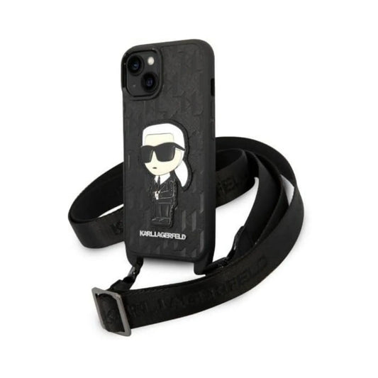 Karl Lagerfeld NFT Monogram Ikonik Patch Case, Schwarz - iPhone 14
