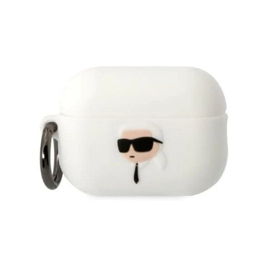 Karl Lagerfeld Silikon Karl Kopf 3D Case, Weiß - AirPods Pro 2