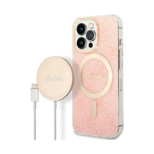 Guess Bundle Pack MagSafe 4G Rosa-Gold - iPhone 13 Pro