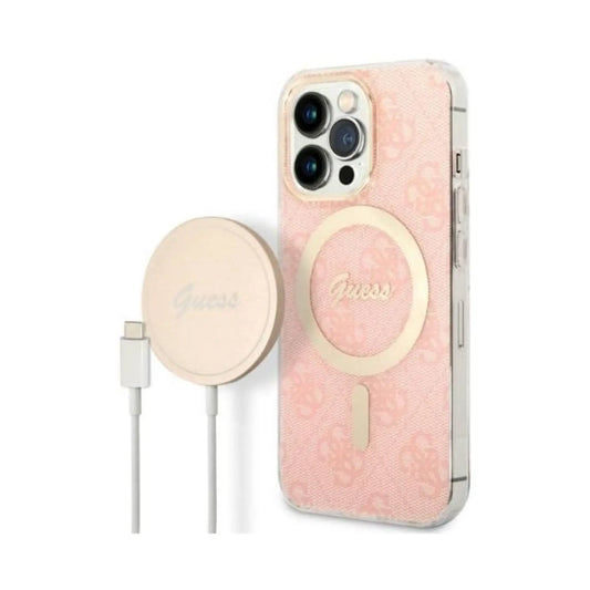 Guess Bundle Pack MagSafe 4G Pink-Gold - iPhone 13 Pro Max