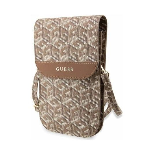 Guess Tasche G Cube Stripe Braun - Phone Bag