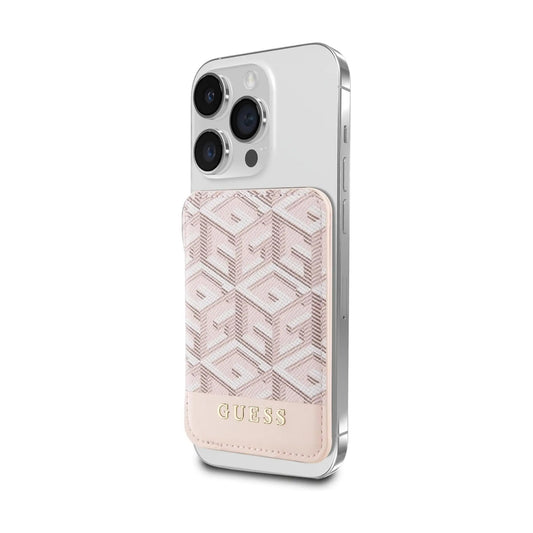 Guess Kartenhalter MagSafe G Cube Stripe Pink - Wallet