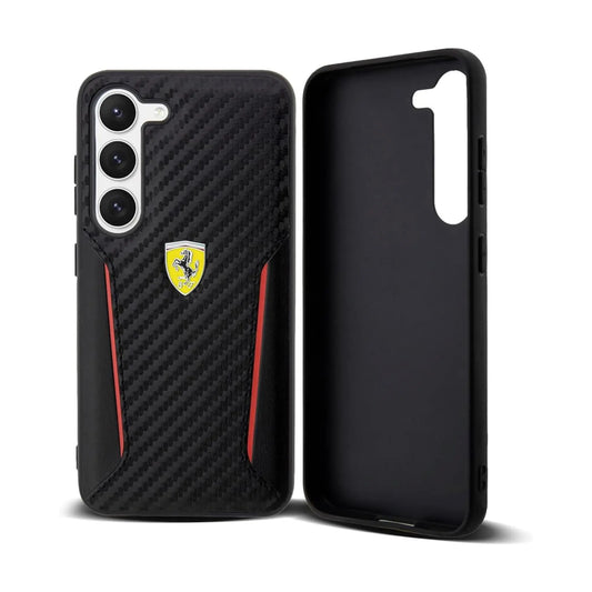 Ferrari Carbon Case, Schwarz – Galaxy S23+