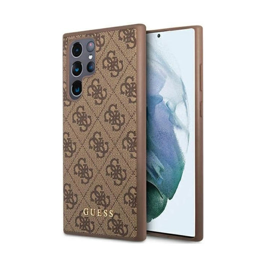 Guess 4G Metal Logo Case, Braun – Galaxy S23 Ultra