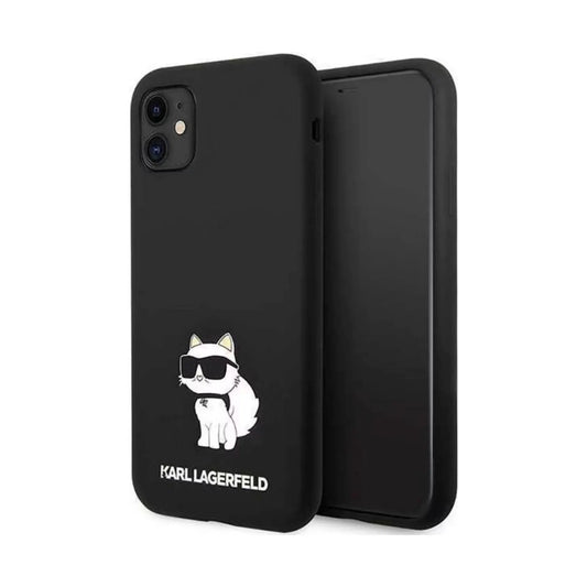 Karl Lagerfeld Silikon Choupette Hardcase KLHCN61SNCHBCK, Schwarz - iPhone 11 / Xr