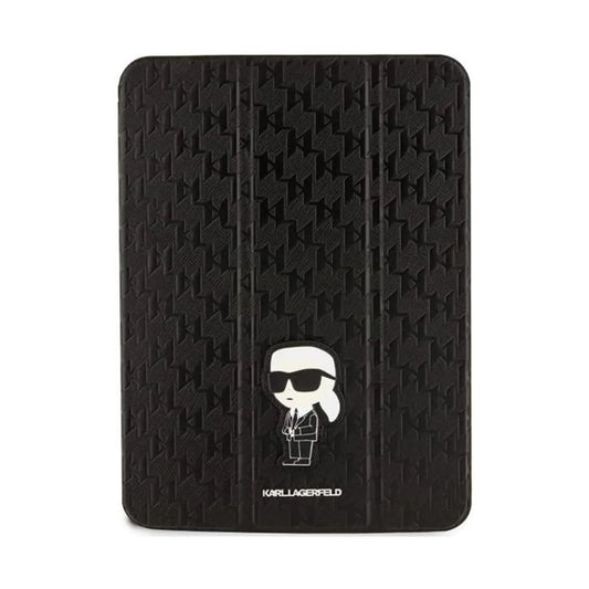 Karl Lagerfeld Saffiano Monogram Icon Etui, Schwarz - iPad 10.9