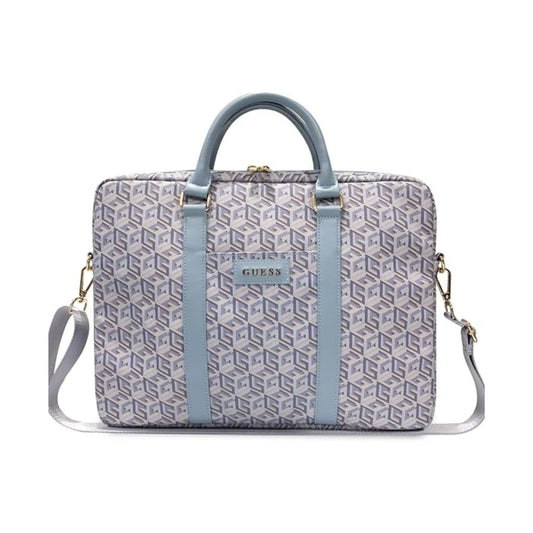 Guess Laptoptasche Gcube Stripes Blau - 16 Zoll