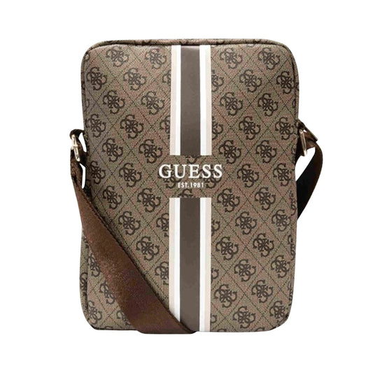 Guess Tablet Bag 4G Printed Stripes Braun - 10 Zoll