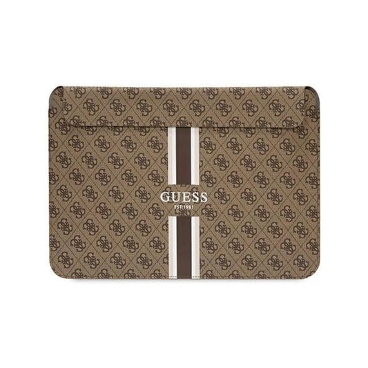 Guess 4G Printed Stripes Notebook Case, Braun – bis 14 Zoll