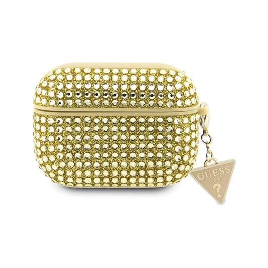 Guess Hülle Rhinestone Triangle Charm Gold - AirPods Pro 2