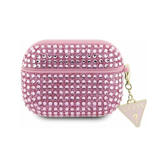 Guess Hülle Rhinestone Triangle Charm Pink - AirPods Pro 2