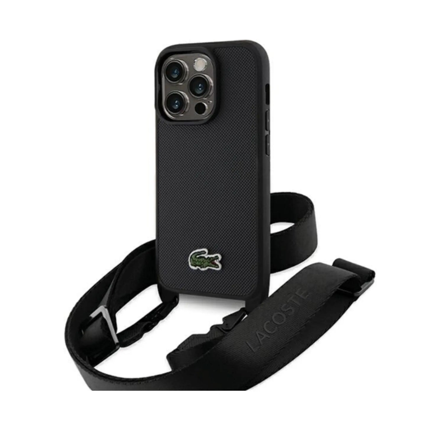 Lacoste Handytasche Iconic Petit Pique Crossbody Schwarz – iPhone 14 Pro
