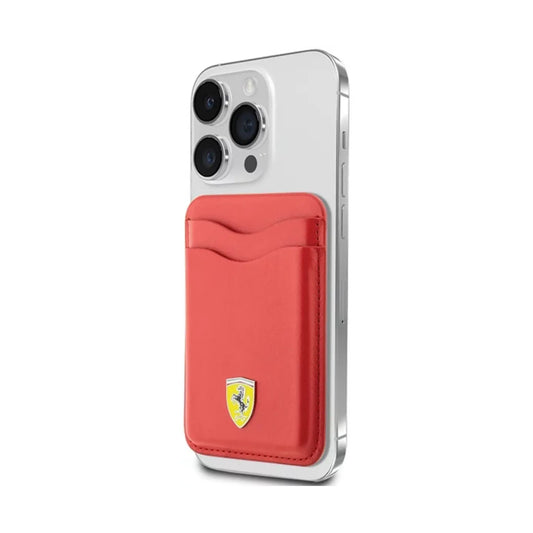 Ferrari Hülle Case Cover Portemonnaie MagSafe Rot – iPhone