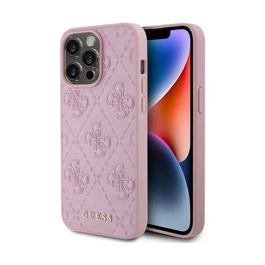 Guess Hülle Quilted 4G Classic Pink - iPhone 15 Pro Max
