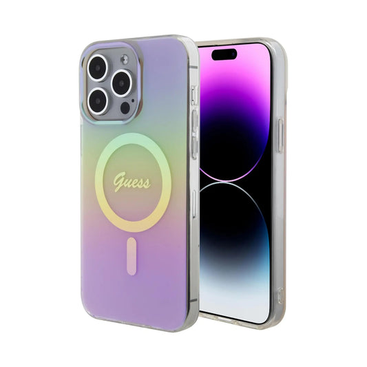 Guess Schutzhülle IML Iridescent Für Magsafe Rosa - iPhone 15 Pro