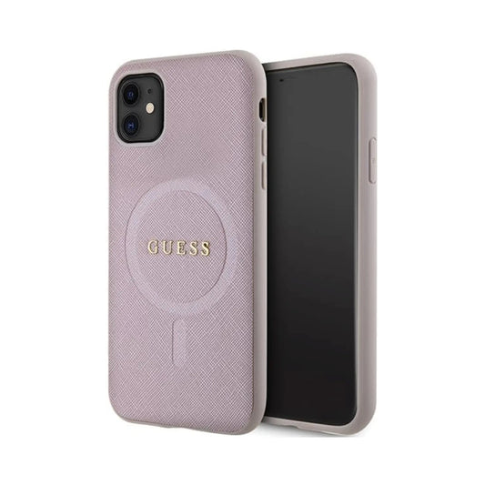 Guess GUHMN61PSAHMCP Saffiano Für Magsafe Rosa - iPhone 11 / XR